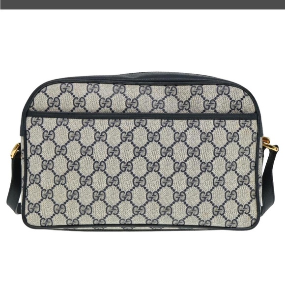 Gucci Ophidia vintage Monogram blue and beige leather bag. Luxury vintage Gucci - Picture 3 of 16